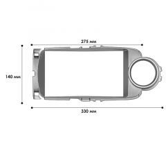 Переходная рамка Lesko 9" Toyota Yaris 2011-2014 (10164-43534) Житомир