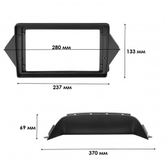 Переходная рамка Lesko 9" Acura MDX 2006-2013 (11351-65311) Якимівка