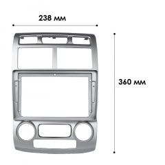 Переходная рамка Lesko для Kia Sportage 2005-2010 9 Silver Ромны