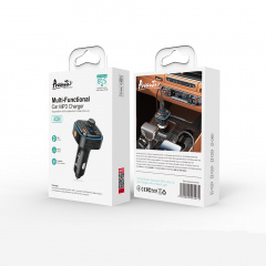 Bluetooth FM модулятор (трансмиттер) Avantis ACC08 5V/3.1A- черный Чернівці