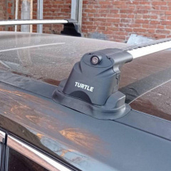 Автобагажник на крышу Turtle AIR3 Premium для Mercedes-Benz C-Class W204 2007-2015 Серый Лозова