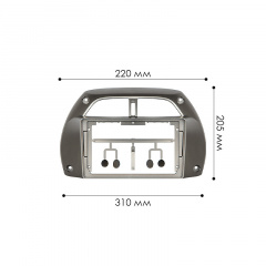 Переходная рамка Lesko 9" Toyota RAV4 2000-2003 (10829-59374) Братское
