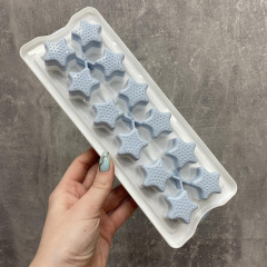 Форма для льоду "Зірочки" 26*10*4 см akay Plastik AK-684 біла з блакитним Івано-Франківськ