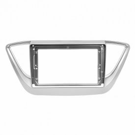 Переходная рамка Lesko 9" Hyundai Solaris Verna Accent 2017г.+ Серый (8953-33137)