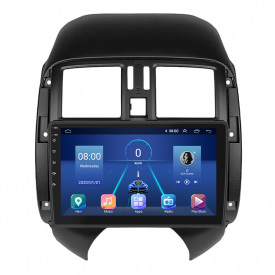 Штатная магнитола Lesko Nissan Versa II Рестайлинг 2014-2019 9" 4/32Gb 4G Wi-Fi GPS Top (11500-64077)
