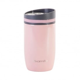 Термокружка 300 мл Kamille из нержавеющей стали розовая КМ-2048