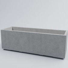 Цветочник бетонный Лиссабон 2XL 40x120x40 см, уличный садовый Футеровка крошкой