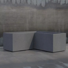 Вазон бетонный Лиссабон А2XL 40x100/100x40 см, уличный садовый Доманівка