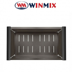 Сушіння для посуду (коландер) Winmix BAS-02 NANO-BLACK SUS304 на мийку з нержавіючої сталі, Польща