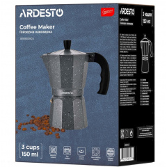 Кофеварка гейзерная Ardesto Gemini Molise AR0803AGS 0.15 л Серый Измаил