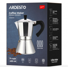 Кавоварка гейзерна Ardesto Gemini Piemonte AR0806AI 0,45 л iz16537 Київ