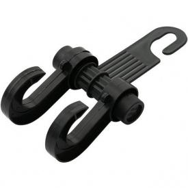 Крючок двойной в автомобиль Xiamen на подголовник Черный (К7050613)