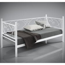 Односпальне ліжко диван Шафран Міні Tenero софа металеве з дерев'яними ніжками 90х190