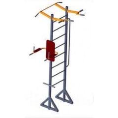 Спортивний тренажер вуличний Dali-302 графітовий металевий турнік бруси сходи Київ