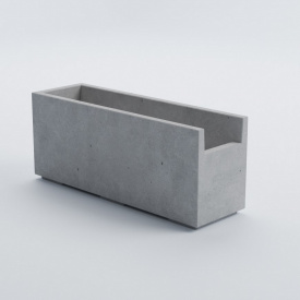 Вазон бетонный Ховд L/R 40x97x30 см, уличный садовый