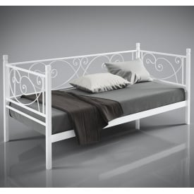 Односпальне ліжко диван Шафран Міні Tenero софа металеве з дерев'яними ніжками 80х200