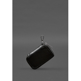 Кожаный чехол для автомобильного ключа черный краст BlankNote