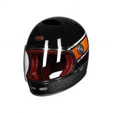 Мотошлем интеграл Beon B-510 Fiber graffiti XL Shiny Black-Orange (298710)