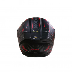 Мотошлем интеграл Beon ХL Tech Matt Black-Red (298716) Ровно