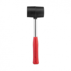 Киянка резиновая 450 г. 65 мм, черная резина, металлич. ручка INTERTOOL HT-0231