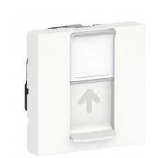 Одинарная компьютерная розетка Schneider Electric NU341518 RJ45 cat.6 UTP с полем для надписи 2М (белая)