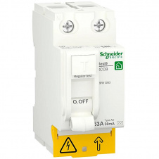 Дифференциальное реле Schneider Electric Resi9 63A 2P 30mA АС (R9R51263)