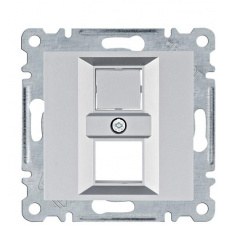 Фото - Двойная панель Hager WL2322 Lumina для RJ12/RJ45 (серебристая) Двойная панель Hager WL2322 Lumina для RJ12/RJ45 (серебристая)