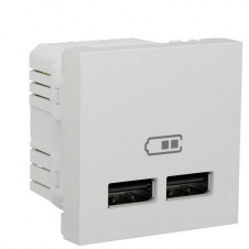 Двойная USB розетка Schneider Electric NU341818 2.1А 2М (белая)