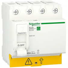 Дифференциальное реле Schneider Electric Resi9 40A 4P 30mA А (R9R61440)
