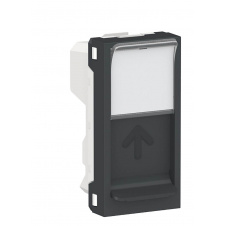 Центральная плата Schneider Electric NU946054 от розетки RJ45 Keystone/Systimax 1М (антрацит)