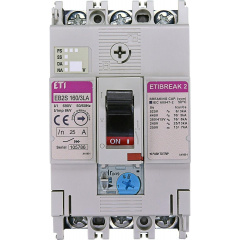 Автоматический выключатель ETI 004671883 EB2S 160/3LA 100А 3P (16kA регулируемый) Кропивницький