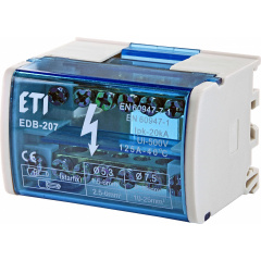 Распределительный клеммный блок ETI 001102300 EDB-207 2p L+PE/N 125A на 7 выходов Винница
