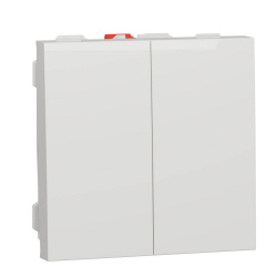Двухклавишный выключатель Schneider Electric NU321118 (схема 5) 10А 2М (белый) Львів