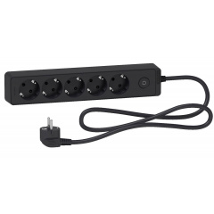 Пятиместный удлинитель Schneider Electric ST9451B (1,5м) черный Лубни