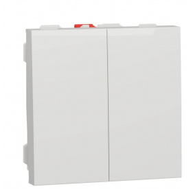 Двухклавишный выключатель Schneider Electric NU321118 (схема 5) 10А 2М (белый)