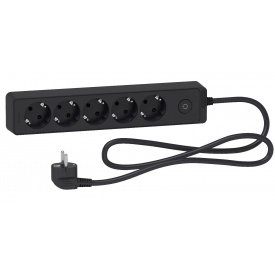 Пятиместный удлинитель Schneider Electric ST9451B (1,5м) черный