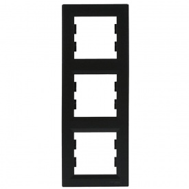 Рамка потрійна вертикальна антрацит Asfora, EPH5810371
