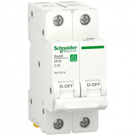 Автоматический выключатель Schneider Electric RESI9 6кА 2P 16A C (R9F12216)