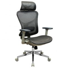 Офісне крісло Ергостар Richman Сіре з регульованими поперековою підтримкою підголівником підлокітниками Черкассы