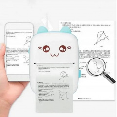 Міні принтер для фото портативний Cat Ears 8499 White/Blue CNV Виноградів
