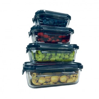 Набір контейнерів Krauff Artglas 400/600/1000/1500 мл Темно-синій (23641)