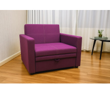 Кресло мягкое раскладное Tobi Sho Максиан рогожка Bahama Ягодный/23, 940х850х830 мм