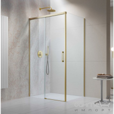 Прямоугольная душевая кабина Radaway Idea Brushed Gold 1190x550x2005 профиль золото браш/прозрачное стекло
