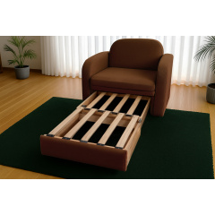 Кресло мягкое раскладное Tobi Sho Дрим рогожка Bahama Коричневый/45, 940х850х830 мм Королёво
