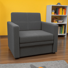 Кресло мягкое раскладное Tobi Sho Максиан для подростков рогожка Bahama Серый/46, 940х850х730 мм Херсон