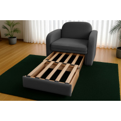 Кресло мягкое раскладное Tobi Sho Дрим рогожка Bahama Серый/46, 940х850х830 мм Изюм