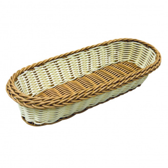 Кошик для виделок/ложок A-Plus 2228 овальний 27,5х11,5х6 см Молочно-коричневий (23675)