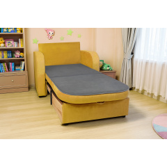 Кресло мягкое раскладное Tobi Sho Дрим велюр Mars Горчичный/06, 1040х850х830 мм Балаклея