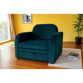 Крісло-диван м'яке розкладне Tobi Sho Дрім велюр Mars Смарагдовий/08, 1140х850х730 мм