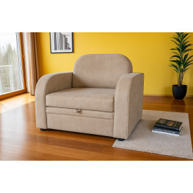 Крісло м'яке розкладне Tobi Sho Дрім велюр Mars Бежевий/02, 940х850х830 мм